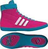 adidas Combat Speed 4 Wrestling Shoes, Pink/White/Cyan, 9