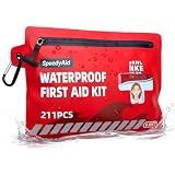 211 PCS Waterproof First Aid Kit, Emergency Supplies for Hiking & Boating