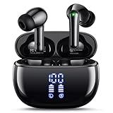 HUIFU Wireless Earbuds Bluetooth Headphones, Ear Buds with Deep Bass, 40H Long Playtime, LED Power Display, IP7 in Ear Earphone with Mic for iPhone Android Phone Sports Workout, Black