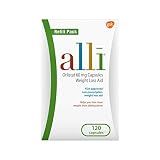 alli Weight Loss Diet Pills, Orlistat 60 mg Capsules, Non Prescription Weight Loss Aid, 120 Count Refill Pack (46925)