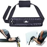 Nordic Hamstring Curl Strap – with Extra Large Foam Stopper and Thick Neoprene Padding, Fits Various Doors, Enhances Leg Strength and Muscles (knee pad not include)