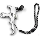 sntxmy Bow Release for Compound Bow, Archery Release Trigger, Compound Bow Release, Thumb Release. (4 Finger Bow Release, Silvery)