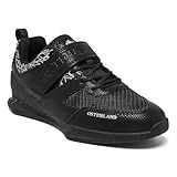 Osterland Weightlifting Shoes Squat Shoes for Men Women: Suitable for Heavy Weight Lifting, High-Performance Footwear, Gym Powerlifting, Deadlifting, Weight Training Black/Silver