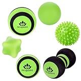 Acupoint Massage Ball Therapy Set for Muscle Knots and Post-Workout - Physical Therapy Balls, Trigger Point & Yoga Therapy, Massage Ball for Feet - 6-Piece Set (Green)'