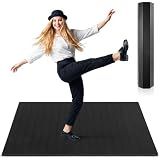 Drydiet Portable Tap Dance Board Solid Bamboo Floor Mat,Black