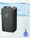 Pawfly Outdoor Live Bait Aerator 40 GPH Battery Air Pump for 30 Gallon Bait Bucket Portable Battery Powered Oxygen Pump for Fishing, Battery Not Included (Air Stone & Airline Tubing Inside Pump Body)