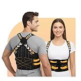 BigRose Posture Corrector for Women and Men, X Power Support Belt for Back Pain Relief with Adjustable Shoulder Straightener, Upper Lower Lumbar Neck Support, Comfortable Back Brace, Medium