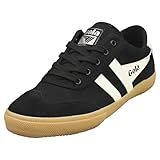 Gola Men's Badminton Sneaker, Black/Off-White/Gum, 10.5