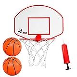 Majestic Hoops Mini Basketball Hoop - Indoor Basketball Hoop - Durable Plastic Basketball Hoop for Kids and Adults - No Assembling - Premium Basketball Game with Ball and Pump