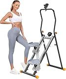 RYGEO Stair Stepper for Home, Upgraded Vertical Climber Machine for Full-Body Workout, Compact Folding Cardio Exercise Climber, Resistance Adjustable Handlebar & Pedals