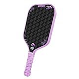 Pickleball Paddles, 18K Raw Carbon Fiber Pickleball Paddle High Grit & Spin with PP Honeycomb Core 16mm Thickness and Thermoformed Elongated Shape, Increased Power for Ultimate Spin & Consistency