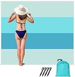 LOTTAFUN 6.5ft Sand Proof Water Resistant Beach Blanket - Lightweight Mat for Outdoor Picnic Camping