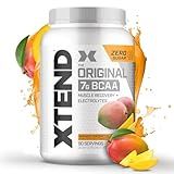 XTEND Original BCAA Powder Mango Madness | Sugar Free Post Workout Muscle Recovery Drink with Amino Acids | 7g BCAAs for Men & Women | 90 Servings