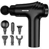 AYURA Massage Gun Deep Tissue, Muscle Massager Gun for Pain Relief, Percussion Massage Gun with 30 Speeds & 6 Heads, Portable Handheld Back Massage Gun for Athlets Men Women