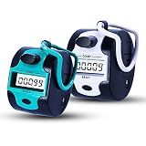 Handy Counter Click Manual Digital clicker Stitch 2pack Tally Counters Finger Mechanical Palm Handheld Pitch 5-Digit Electronic Display Click Number Counter for Row, People, Golf,Crochet,Lap&Knitting