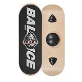 VEVOR Balance Board, Wobble Board Trainer for Adults 3-Level Adjustable Base, Premium Wooden Balance Training Equipment, Slip-Resistant Surface for Core Workout, Standing Desk Exercise, Home Gym, Yoga