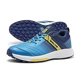 SOLM8 S2 Cricket Shoes Men Boys Junior Players - Advanced Grip Rubber Spikes for Turf/Grass, Ultralight Cushioning in Bright Colors (2025 Edition) - Blue Navy