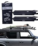 Ho Stevie! Surfboard Car Racks - Padded System, Easy Setup Any Car, ‘No Scratch’ Buckles - Strap Up to 3 Boards to Car Roof
