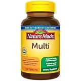 Nature Made Multivitamin Tablets with Iron, Multivitamin for Women and Men for Daily Nutritional Support, Multi Vitamins for Adults, 130 Tablets, 130 Day Supply