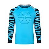 KAMAJSIO Soccer Goalie Jersey Youth & Adult - Padded Goalkeeper Jersey - Long Sleeve Soccer Goalie Shirt for Kids, Men, Women