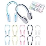 Hpmjz 10PCS Nose Clip Bright Colors Swim Nose Plug Waterproof Swimming Noseclip Silicone Gel Swim Noses Plugs Diving Swimming Water Sports Must Haves for Adults Kids Children Aged 7+