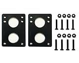 VJ Longboard Skateboard Riser Pads 6mm (1/4 ") Black w/Skateboard Screws Hardware BK 1.25 "(6mm Riser w 1.25inch Screws)