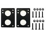 VJ Longboard Skateboard Riser Pads 12mm (1/2 ") Black w/Skateboard Screws Hardware BK 1.5" (12mm Riser w 1.5inch Screws)
