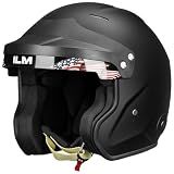 ILM Snell SA2025 Open Face Auto Racing Helmets Lightweight Fiberglass Helmet for Men and Women Model R95(L, MatteBlack)