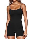 CRZ YOGA Butterlue Cami Strap Rompers Black Medium