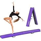 Oteymart 6FT Balance Beam Folding Gymnastics Beam Extra Firm Foam Anti-Slip Bottom Equipment for Floor Home Training, Kids, Adults