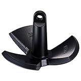 VEVOR River Anchor, 30 LBS Boat Anchor Cast Iron Black Vinyl Coated, Marine Grade Mushroom Anchor for Boats Up to 30 ft, Impressive Holding Power in River and Mud Bottom Lakes (30 lb)