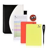 VolksRose Football Referee Card Set, Sport Warning Referee Red Yellow Cards, Sports Referee Kit Bag Red Yellow Cards with Wallet Score Sheets Pencil for Football Soccer Basketball Match School