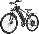 Hoverfly OUREA 26" Electric Bike for Adults, 750W Peak Motor Mountain Ebike, 20MPH Up to 40 Miles, UL2849 Certified, 7-Speed, Removable Battery, Shock Absorber, Fat Tire Commuter E-Bike
