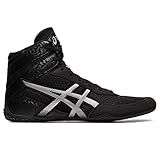 ASICS Men's MATCONTROL 3 Wrestling Shoes, 10, Black/Pure Silver