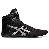 ASICS Men's MATCONTROL 3 Wrestling Shoes, 14, Black/Pure Silver