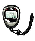 Sper Scientific 100 Memory Water and Shock Resistant Stopwatch 810036A - Stopwatch/Timer with 100 Split/Lap Memory, 20-Hour Countdown, 4 Timing Modes, Pacer, Clock/Calendar, Belt Clip & Lanyard