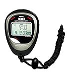 Sper Scientific 100 Memory Water and Shock Resistant Stopwatch 810036A - Stopwatch/Timer with 100 Split/Lap Memory, 20-Hour Countdown, 4 Timing Modes, Pacer, Clock/Calendar, Belt Clip & Lanyard