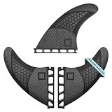 Surf Squared Surfboard Fins - Futures Single Tab 3-Fin Set with Carbon core