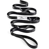 Trideer Stretching Strap Yoga Strap Physical Therapy for Home Workout, Exercise, Pilates and Gymnastics, 10 Loops Non-Elastic Stretch Bands with Aesthetic Packaging for Women & Men (Black)