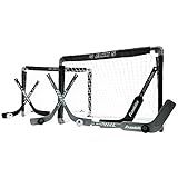 Franklin Sports NHL Mini Hockey Goal Set of 2 - Black - Includes Mini Hockey Goals, 4 Sticks, 2 Goalie Sticks, and 4 Foam Balls