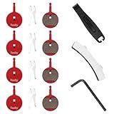 Bike Brake Pads, 4 Pairs Disc Brake Pads High-Performance with Installation Tools, Premium Semi-Metallic & Organic Resin MTB Bicycle Brake Pads for SRAM Avid Mechanical BB5, PROMAX DC710/DC720/DC913