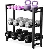 3 Tier Dumbbell Rack, Weight Rack for Home Gym, 390 lb Capacity
