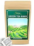 TeeLux Green Tea Bags, Natural Pure Green Tea, Super Antioxidant, Caffeinated, 100 Count Tea Bags to Support Overall Health