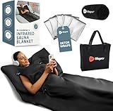 Lifepro Infrared Sauna Blanket with Dual Zippered Arm Holes – Low EMF Carbon Fiber Heating, 9 Temp Levels (95–176°F) – Portable Full Body Sauna Blanket Infrared with Waterproof Interior & Carry Bag