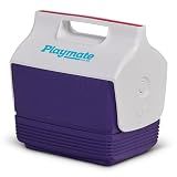 Igloo Retro Playmate Mini 4 Qt Cooler, Purple | Insulated Ice Chest, Holds 6 Cans, THERMECOOL Foam Insulation, Side Push-Button Lid, Made in USA