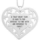 A Truly Great Team Heart Ornament Appreciation Gift for Coworkers, Colleagues, Team Members, Thank You Keepsake for Retirement, Farewell, Work Anniversary, Office Decor Token TJ036