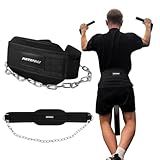 Katamu Dip Belt with Chain for Weightlifting – 440lbs Weight Capacity Premium Leather Weightlifting Belt for Pull Ups, Dips & Squats, Ergonomic Back Support, Heavy Duty for Men & Women