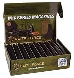 Elite Force M4 and M16 6mm BB Airsoft Gun Magazine, Black (140 Rd), 10 Pk