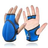 ProsourceFit Weighted Gloves Set, 2 lb Pair / 1 lb Each, Neoprene Hand Weights for Walking, Cardio, Aerobics, Boxing, Toning, and Sculpting, Blue