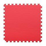 IncStores 7/8 Inch Thick Tatami Foam Flooring Tiles | Textured Interlocking Foam Tiles for Martial-Arts Floor Protection in Your Home Gym, Playroom, and More | Red/Blue, 8-3'x3' Tiles (72 Sq Ft)
